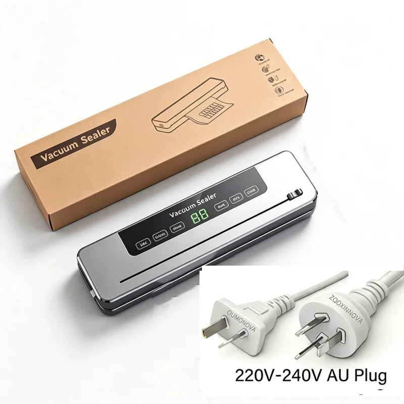 Portable vacuum sealer with control panel, box, and AU 220V-240V plug