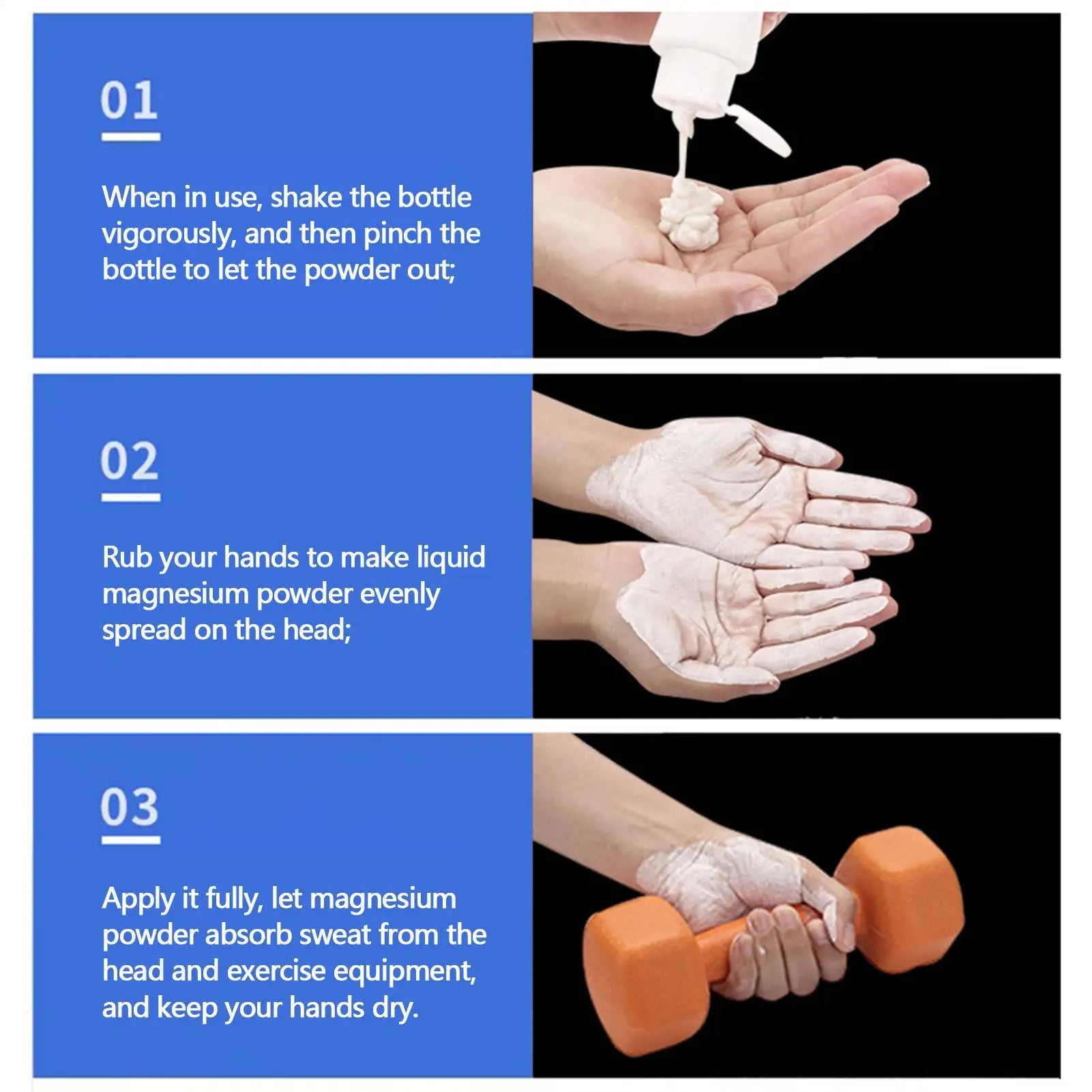 Sports Liquid Magnesium Powder 30ml/50ml/100ml Sweat-Resistant Workout Grip Powder Anti-slip Fitness Lifting Grip C Halk