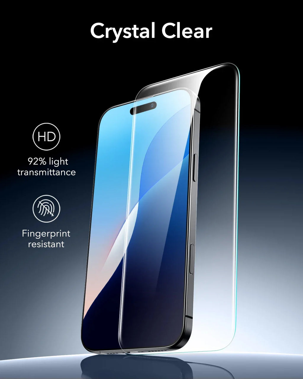 iPhone 16 Tempered Glass Screen Protector 3-Pack Anti-Scratch Film Tidesmit