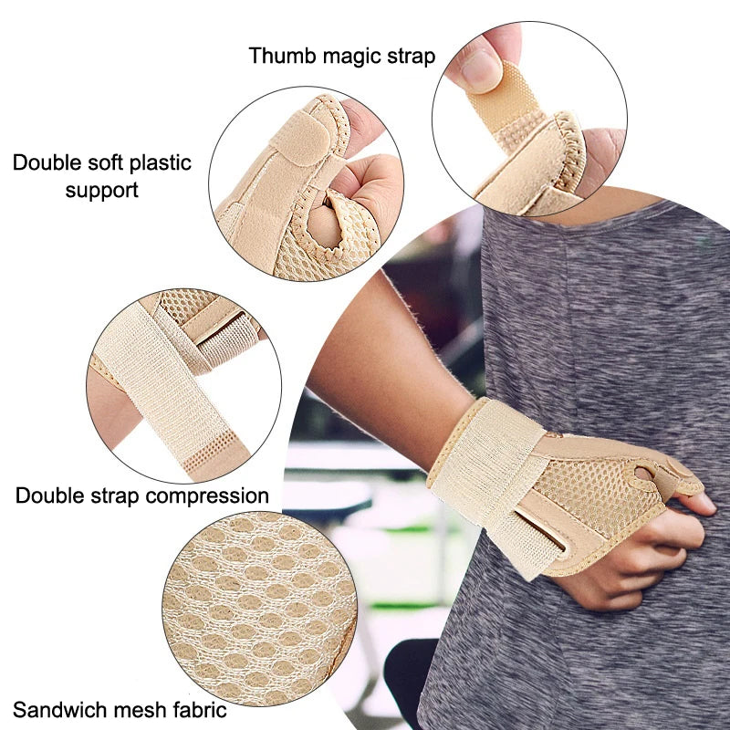 1Pc Thumb Support Brace Adjustable Wrist Thumb Stabilizer Immobilizer Trigger Thumbs Support Braces Flexible Splint Wrist