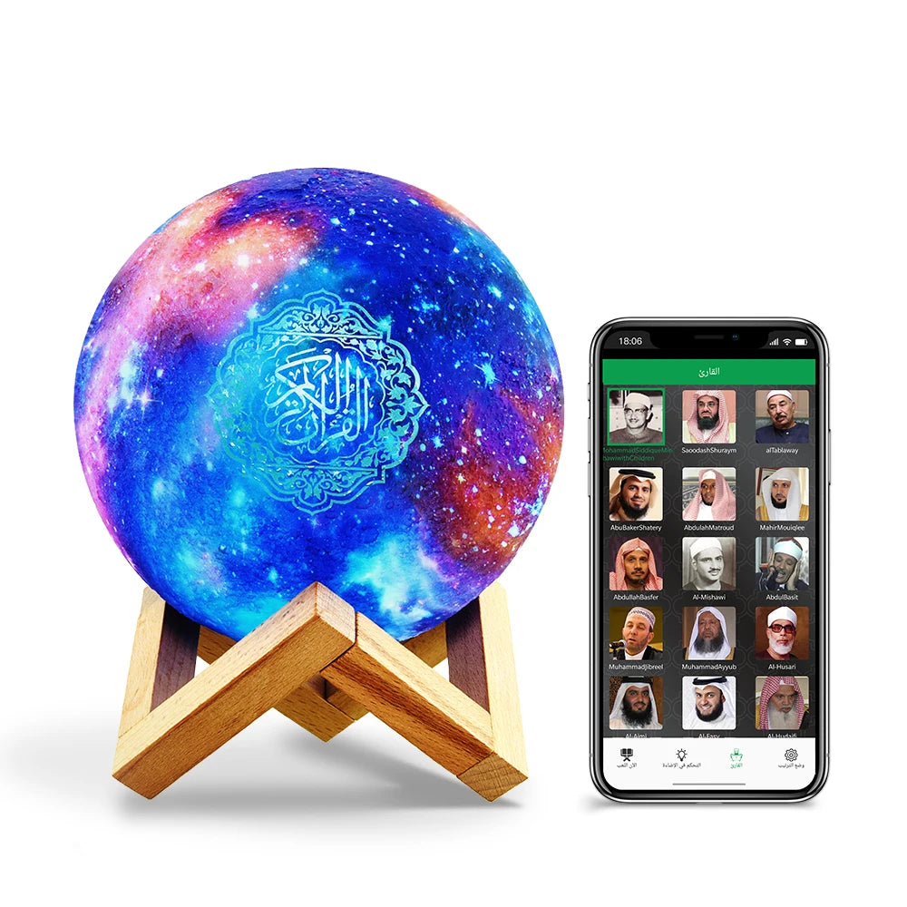 Bright Lamp Quran Islam Arab Muslim Koran Azan Wireless Bluetooth Speaker Portable Night Light Holy Ramadan Islamic Arabic Mp3