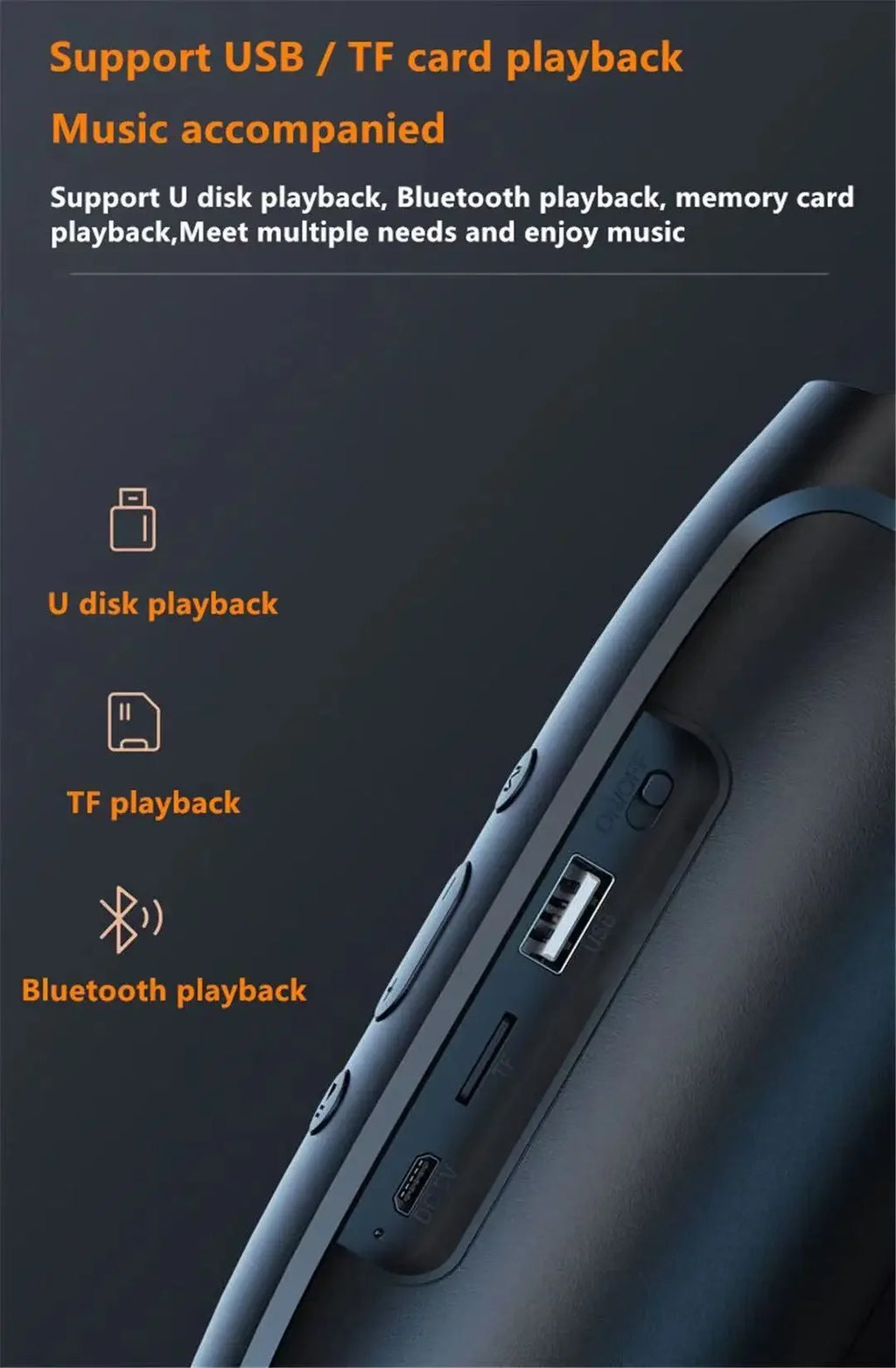 Lenovo New Wireless Bluetooth Speaker Dual Stereo TF Card USB FM Radio Portable Outdoor Subwoofer Rich Bass Soundbox For Camping