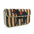 Beaded Bohemian Flap Shoulder Bag With Animal Horse Pattern Single Strap Women Fashion Handbag Daily Use