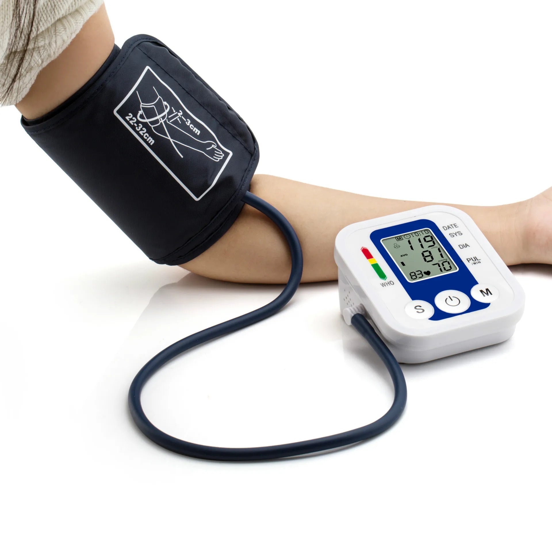 English Voice Automatic Tonometer Arm Blood Pressure Monitor Pressure Sensor Monitor Equipment Digital Tensiometer LED Display
