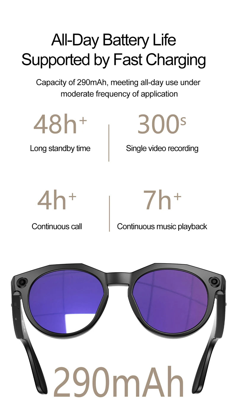 AI Smart Glasses with 8K Camera and Voice Translation - Tidesmit Tidesmit