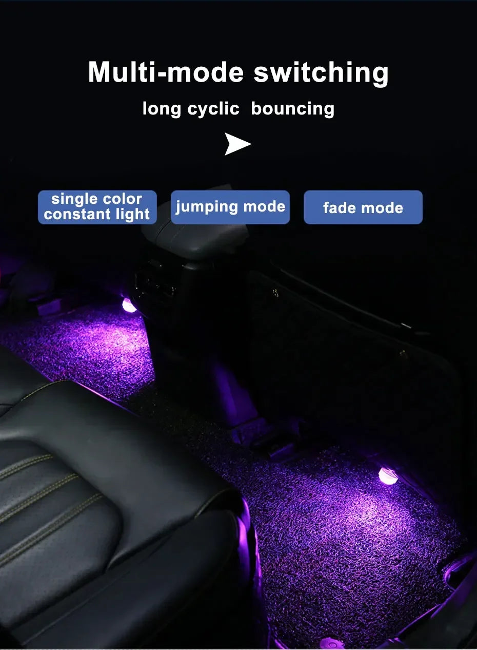 Wireless LED Car Interior Lights - Multi-Color Adhesive Set Tidesmit