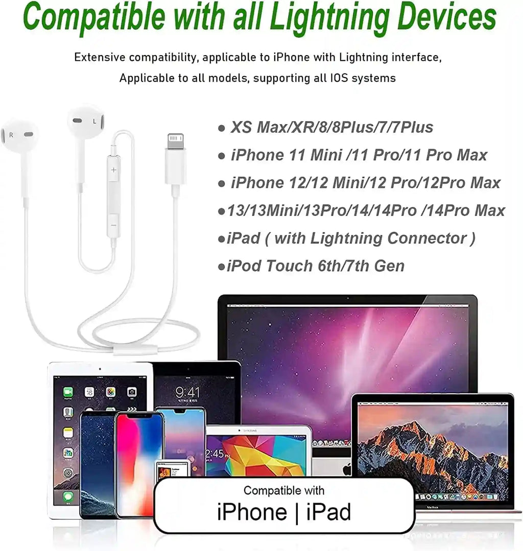 Wired Earphones for iPhone 14-7 - Noise Isolating In-Ear Audio Tidesmit