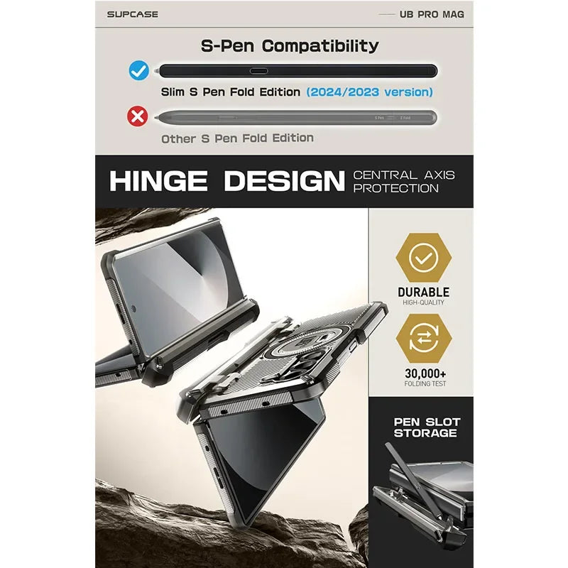 Samsung Galaxy Z Fold 6 Rugged Case with Screen Protector Tidesmit
