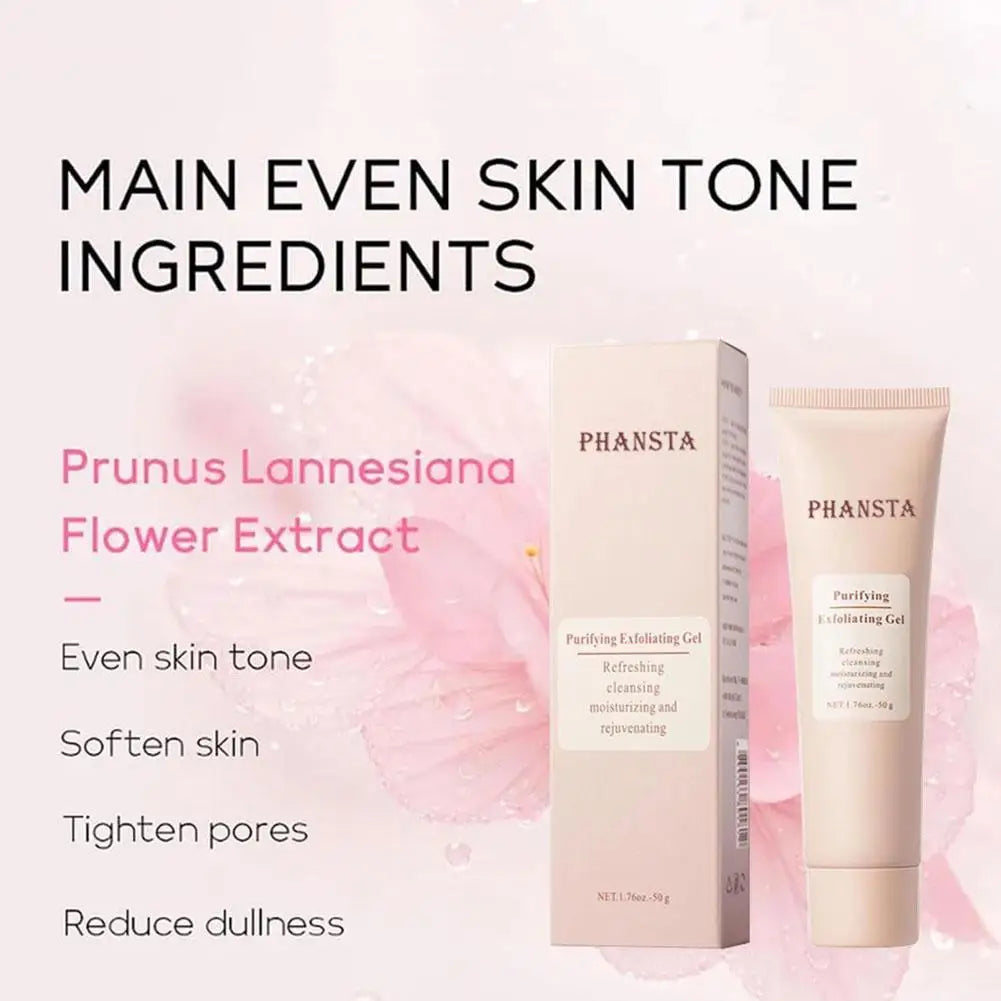Exfoliating Facial Gel Pink - Deep Pore Cleanser & Moisturizing Treatment Scrubs Treatments Tidesmit