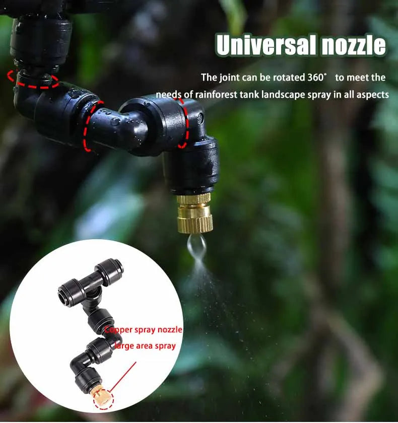 Rainforest Sprayer Double Pump Control Automatic Mist Timing Spray System Kit Irrigation Timer Reptile Sprayer Humidifier