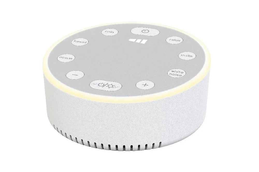White Noise Sound Machine Sleep Soother With 6 Soothing Sounds Breathing Light Timer Type-C Charging For Baby Home Office Travel
