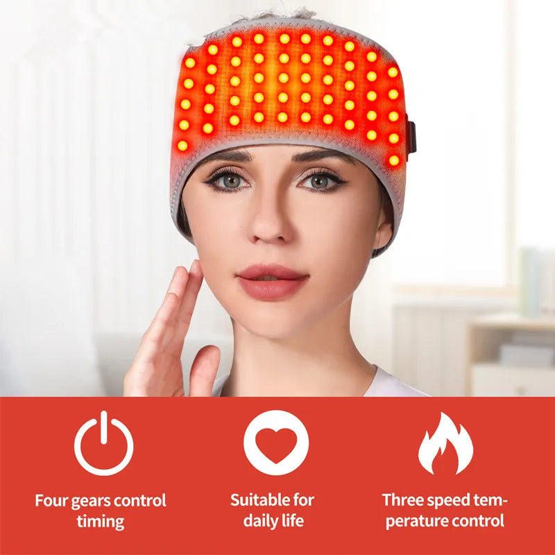 Red Light Heated Head Pad: 3-Level Heat Therapy for Muscle Relief Massage Cushion Tidesmit
