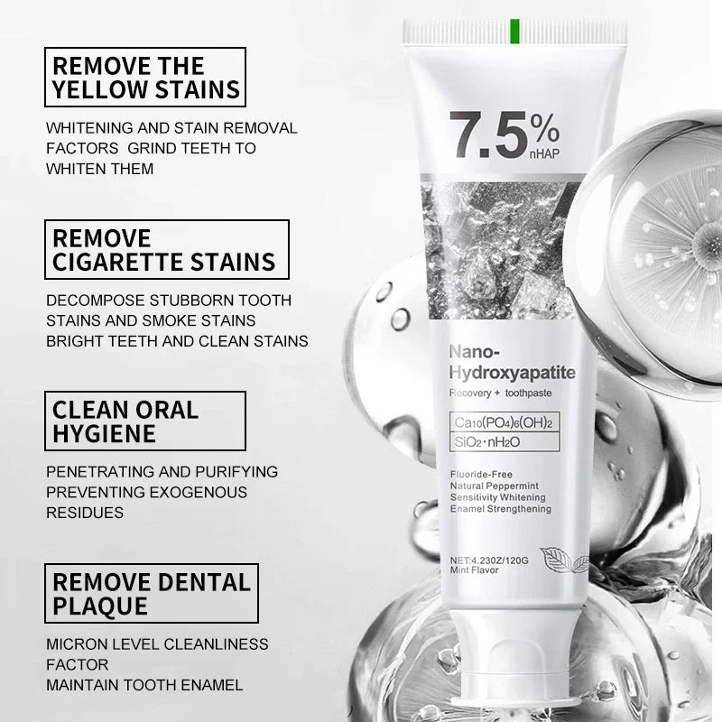 Tidesmit 7.5% hydroxyphosphate teeth whitening toothpaste for stain removal and fresh breath