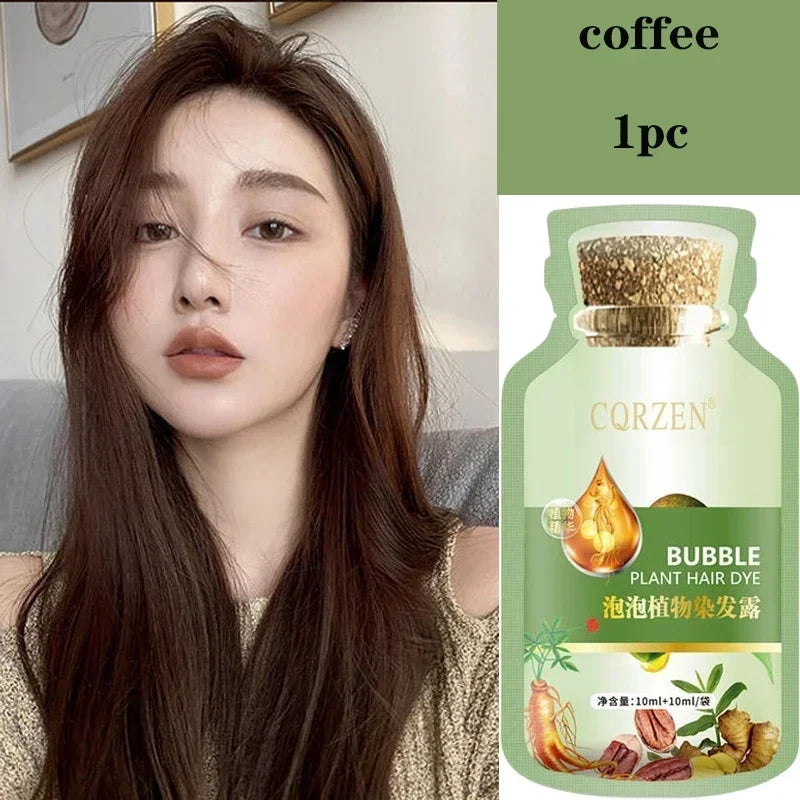 Hair Color Shampoo Cover Gray Hair 5 Minutes Change Hair Color Non-Irritating Hair Dye Shampoo DIY Fashion Hair Color Hair Care