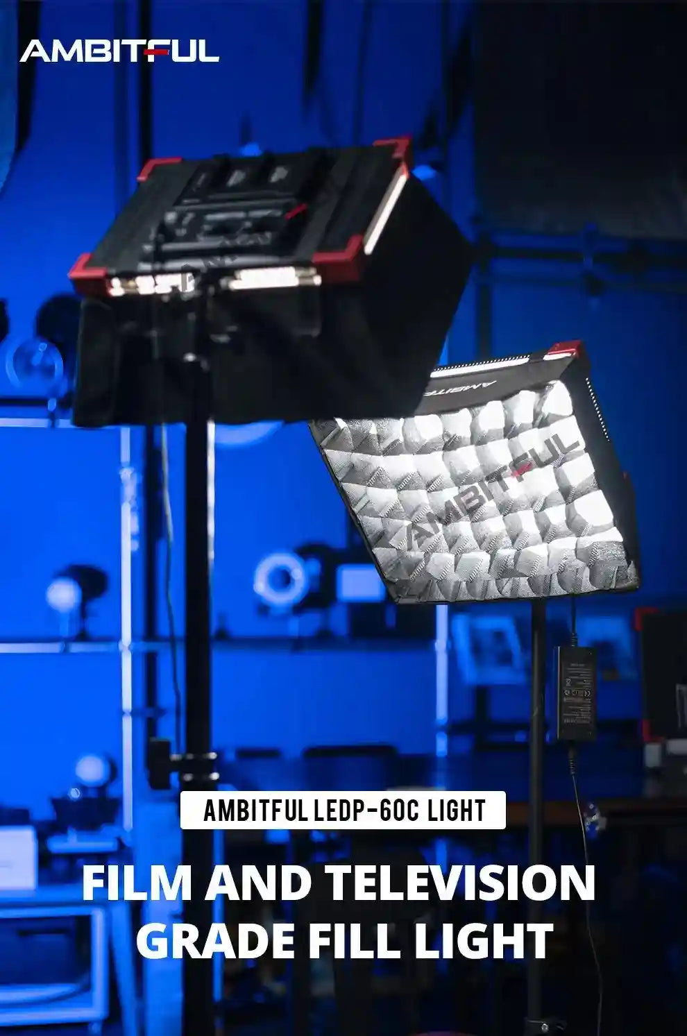 60W LED Video Light Panel | Adjustable Color Temperature Studio Kit Tidesmit