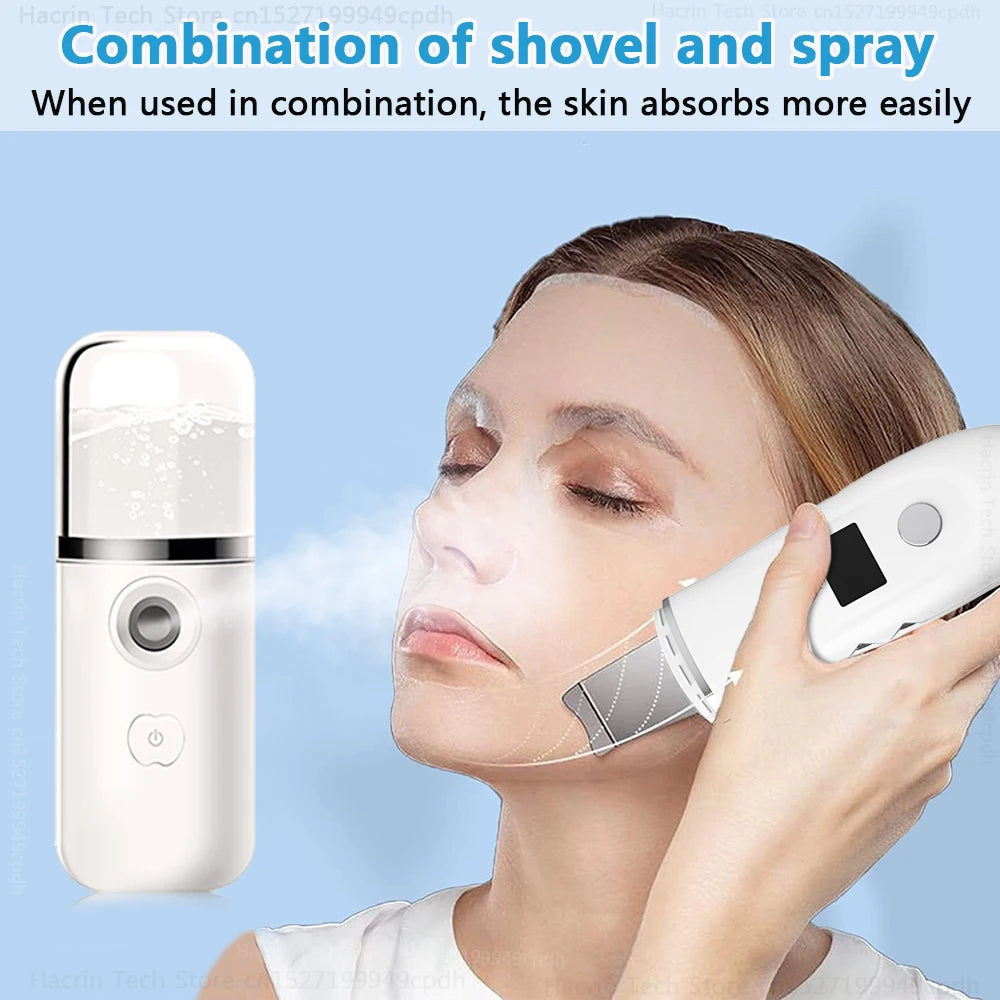 Ultrasonic Face Scrubber - Deep Pore Cleaning & Blackhead Removal Device Scrubs Treatments Tidesmit