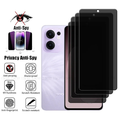 4Pcs For Reno 13F Glass OPPO Reno 13F Reno13F Screen Protector 9H HD Phone Protective Privacy Anti-Spy Tempered Glass Reno 13F - Tidesmit