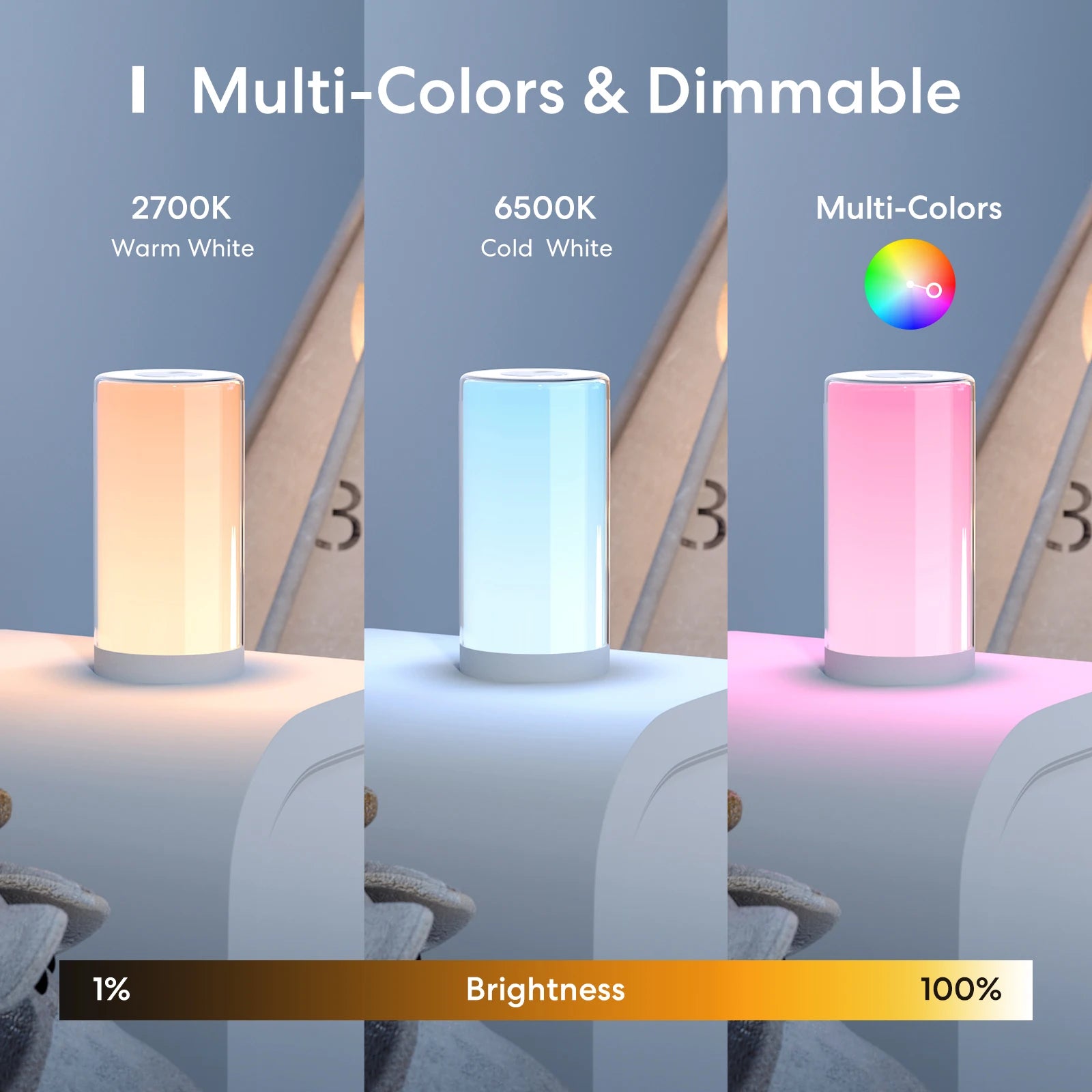 Meross Smart WiFi Table Lamp US/EU/UK/AU Touch Sensor Dimmable Bedside Light Support HomeKit Alexa Google Assistant SmartThings