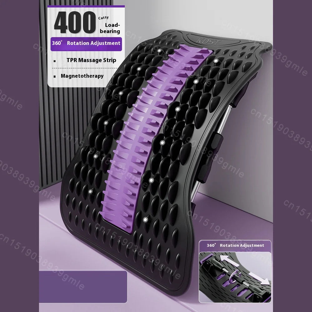 Back Stretcher for Lumbar Pain Relief with 12 Magnetic Acupressure Points Relaxation Treatment Tidesmit