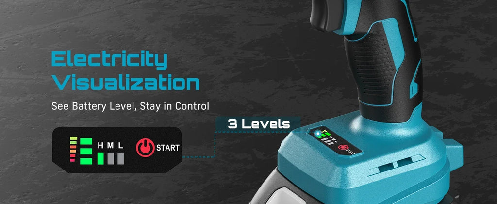 SeeSii 900Nm 1000Nm 1300Nm Cordless Impact Wrench Brushless Electric Impact Gun Kit Battery Powered Tool For Car Tire Repair with 2*4.0Ah Batteries Case LED Light For Makita