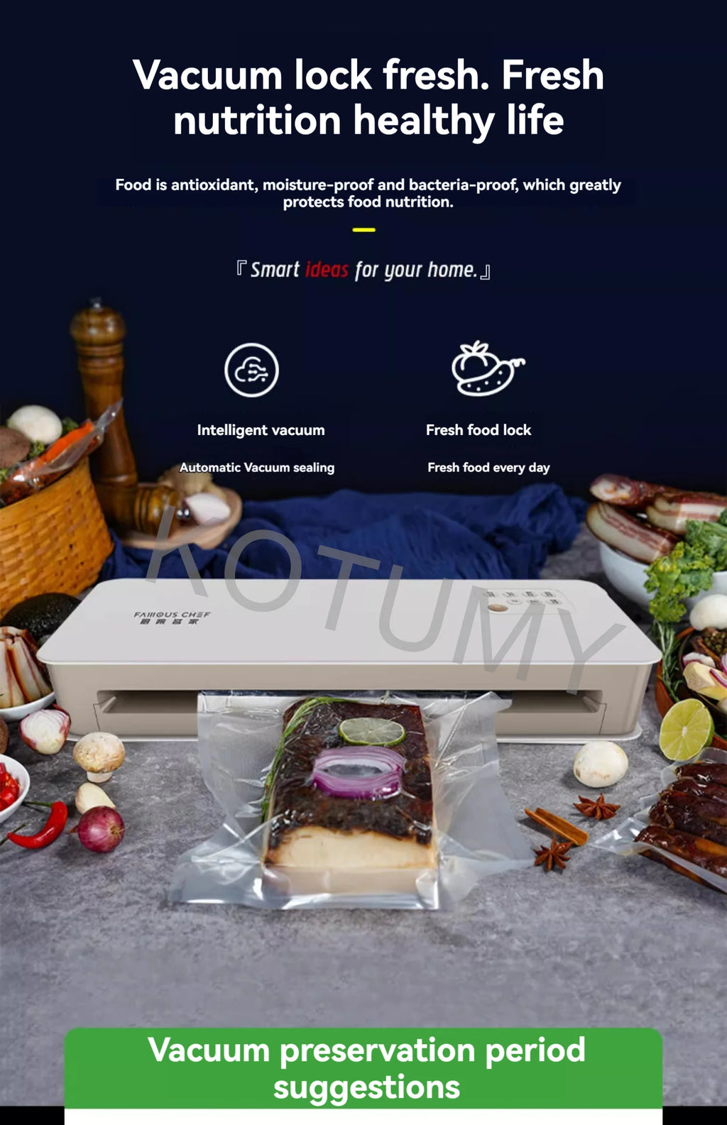 Fully Automatic Creation Of Vacuum Sealing Machine Family Expenses Heat Sealer Vacuuming retain freshness