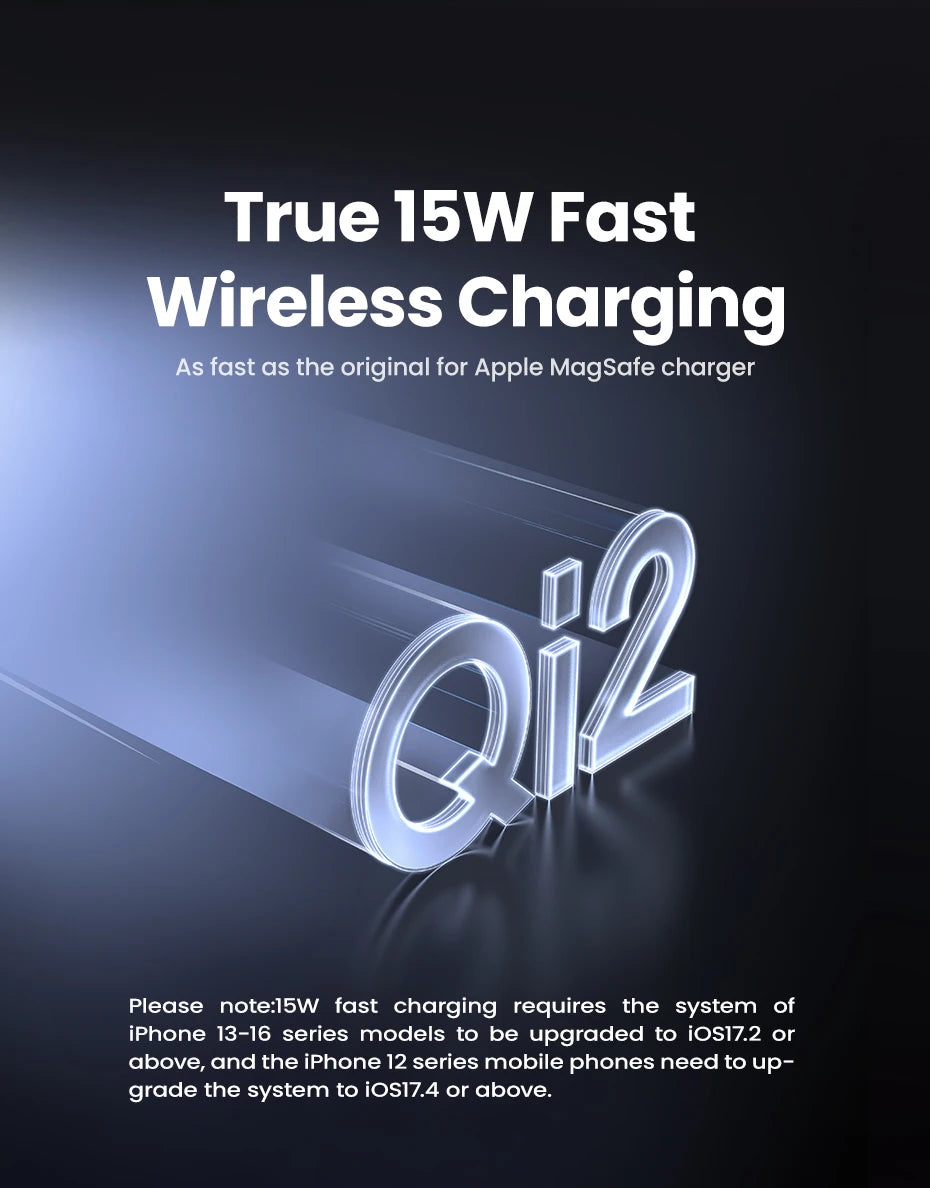 Magnetic Power Bank 10000mAh Qi2 30W Fast Charger for iPhone Tidesmit