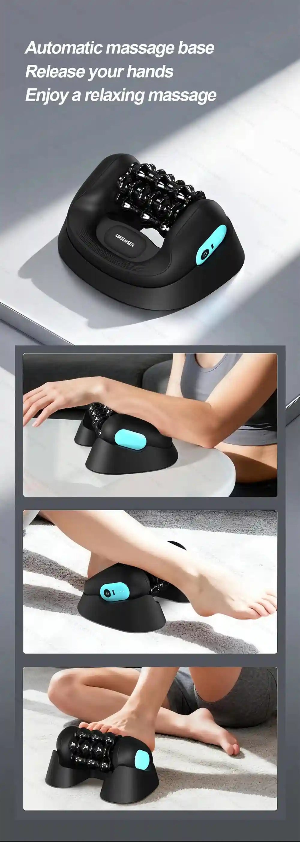 Electric Massager for Muscle Recovery | 3-Speed Portable Tool | Tidesmit Massage Roller Tidesmit