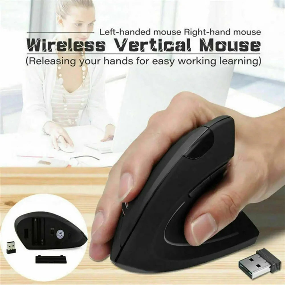 Ergonomic Wireless Dry Battery Mouse 2.4G Right Hand Mouse Distance Transmission Gaming Mouse For Huawei Xiaomi Notebook Macbook
