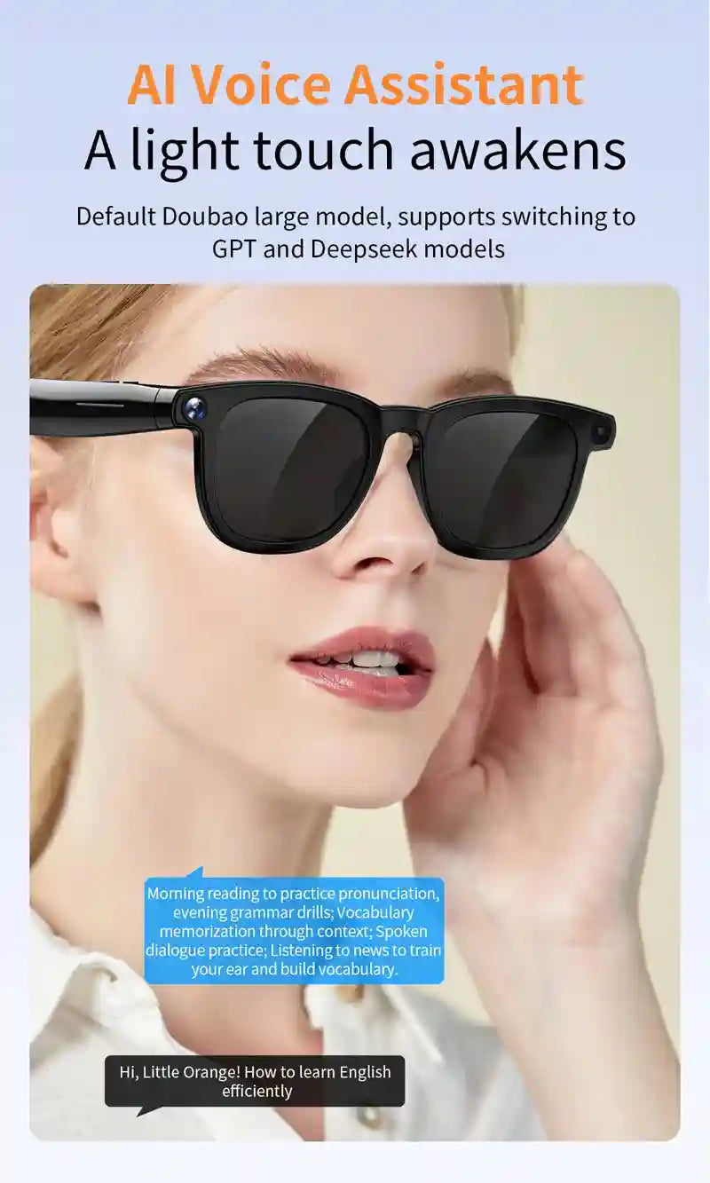 AI Smart Glasses with Real-Time Translation & 4K Camera | Tidesmit Tidesmit