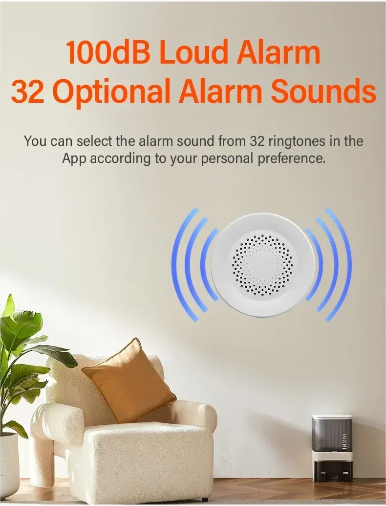Tuya WiFi Siren Alarm For Smart Home Security 100db Speaker Works With Alexa Yandex Alice Tuya Smart Life