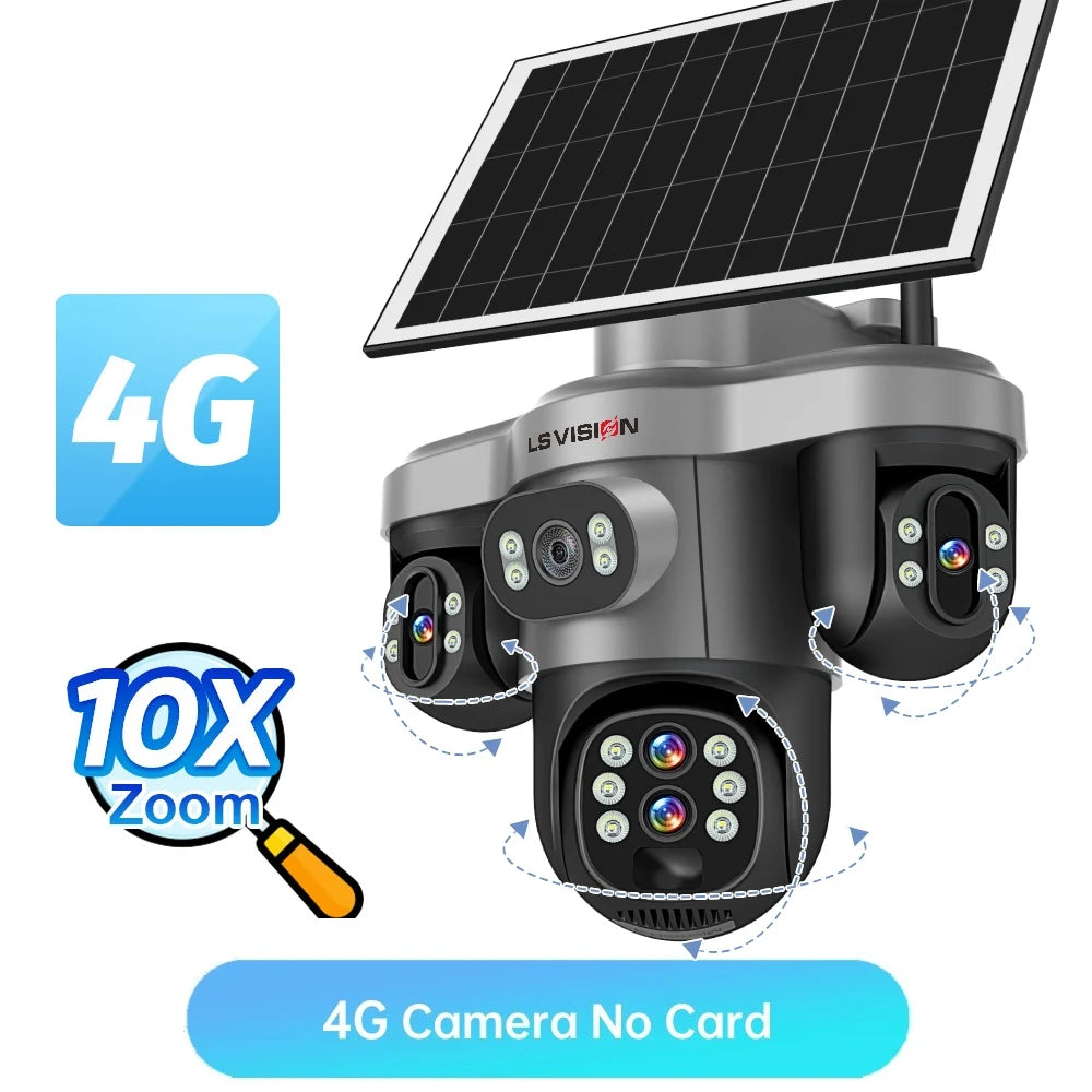 LS VISION solar PTZ security camera, 4G no SD card
