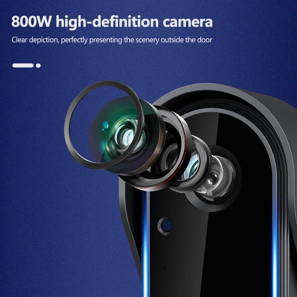 Tuya WiFi doorbell  2-way HD 1080P, microSD/cloud, waterproof, 1000mAh battery, long standby,Wireless Security Camera