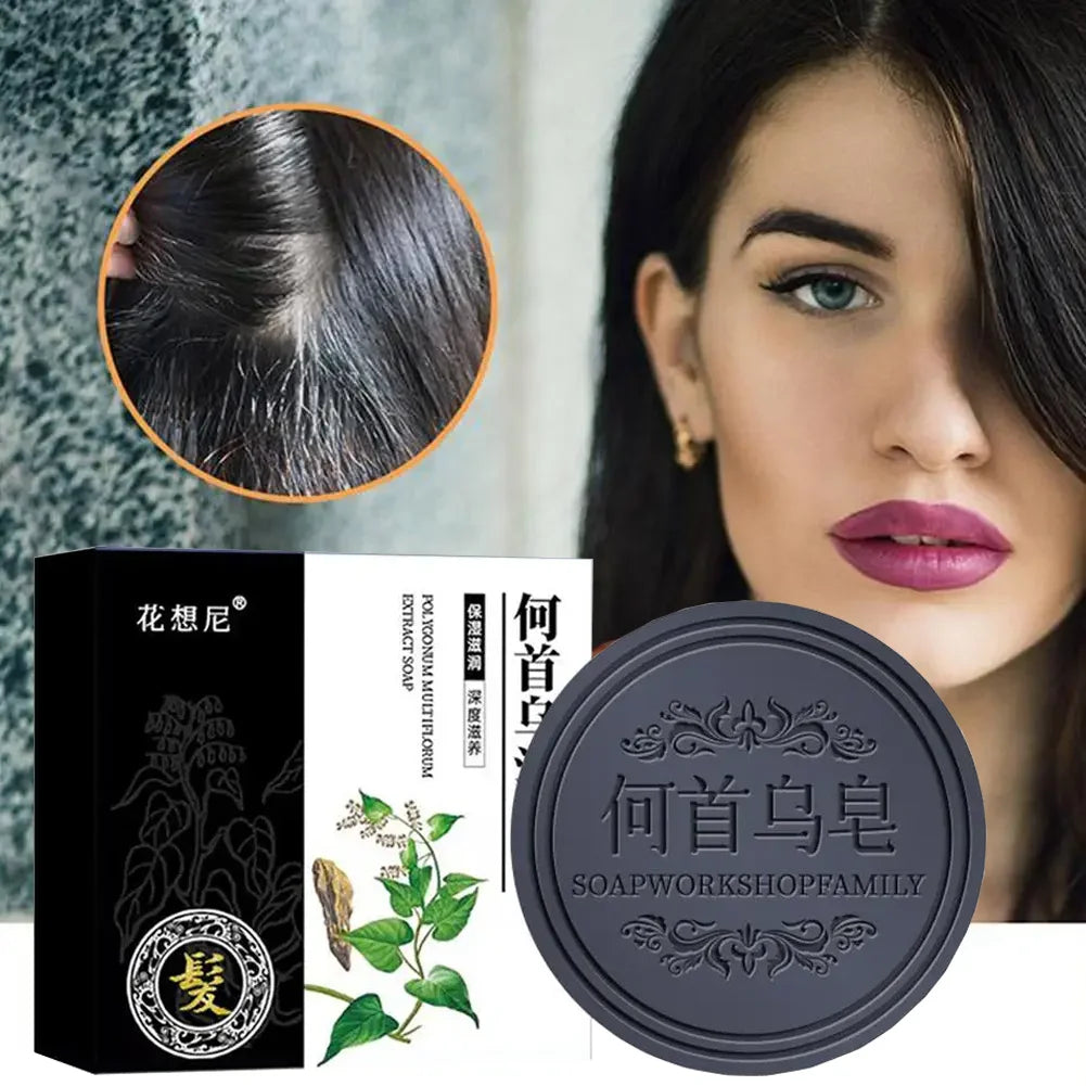 Hair Darkening Shampoo Soap Bar Repair Gray White Hair Color To Black Shampoo Soap Hair Nourishing Shampoo Soap Bar