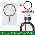 Magnetic Wireless Car Charger for iPhone 12-17 | Qi Certified Fast Charge White with Cable Tidesmit