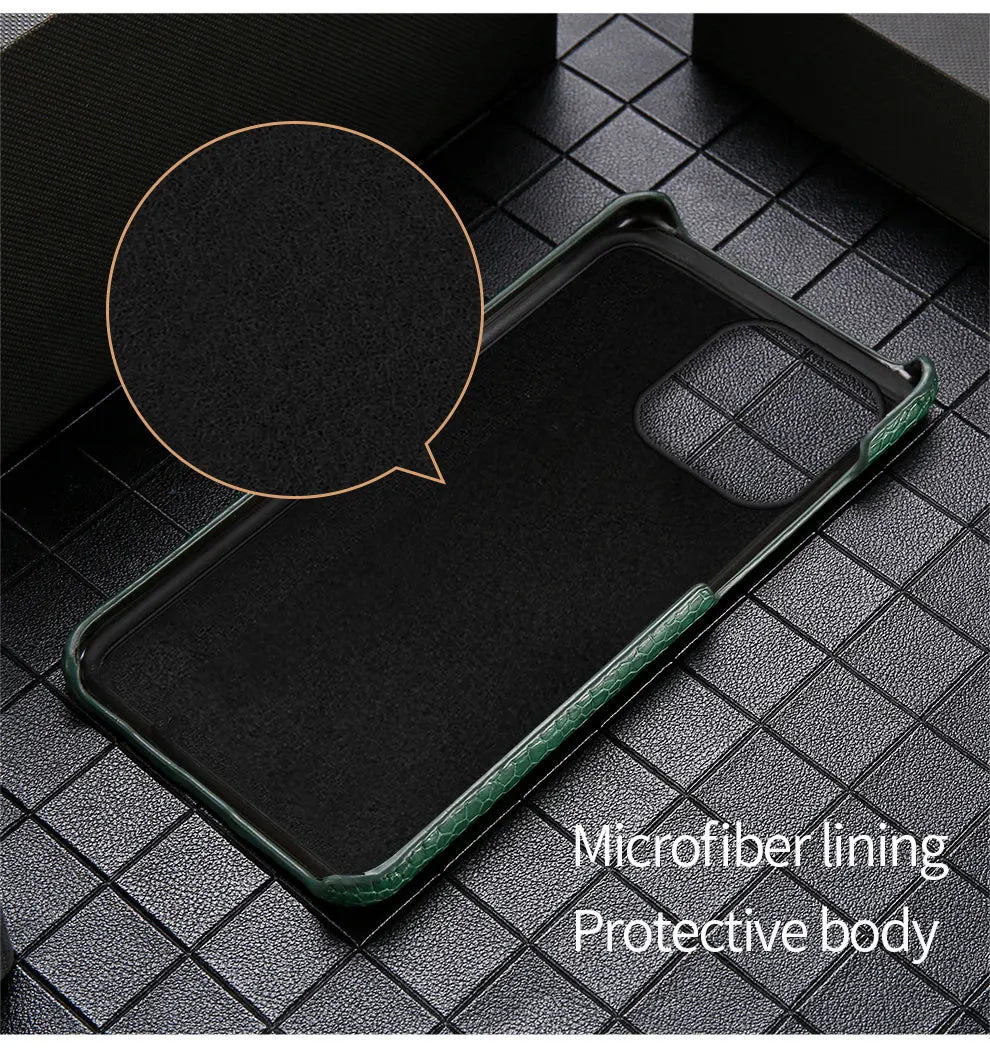 iPhone 16 Pro Max Genuine Leather Case | Slim Shock-Absorbing Cover Tidesmit