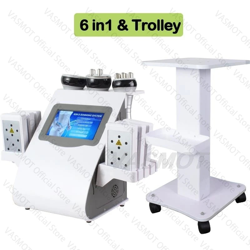 9-in-1 Ultrasonic Cavitation PMU Machine | Professional Skin & Beauty Kit Permanent Makeup Machines 6IN1 with Trolley