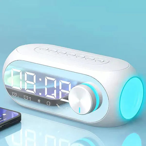Wireless Bluetooth Speaker Alarm Clock Portable Radio FM Subwoofer Sound Box Music Mini Lamp Woofers Caixa De Som Coluna Bocina