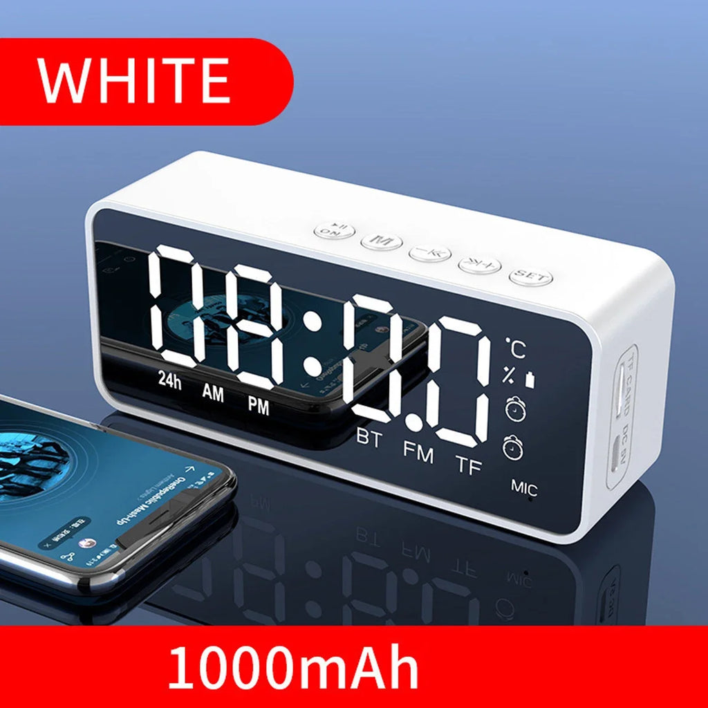 Wireless Bluetooth Speaker Alarm Clock Portable Radio FM Subwoofer Sound Box Music Mini Lamp Woofers Caixa De Som Coluna Bocina