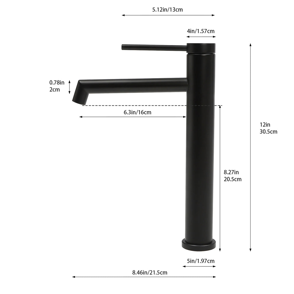 Wash Basin Mixer Tap Rust Resistance Easy to Install Bathroom Faucets Easy to Clean for Kitchens/Restaurants/Laundromats