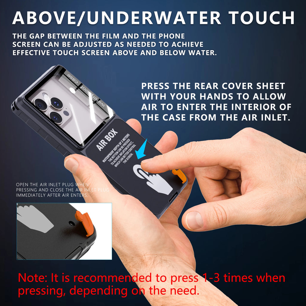 Waterproof Phone Case for 6.9 Inch Devices - IP68 Certified Shockproof Tidesmit