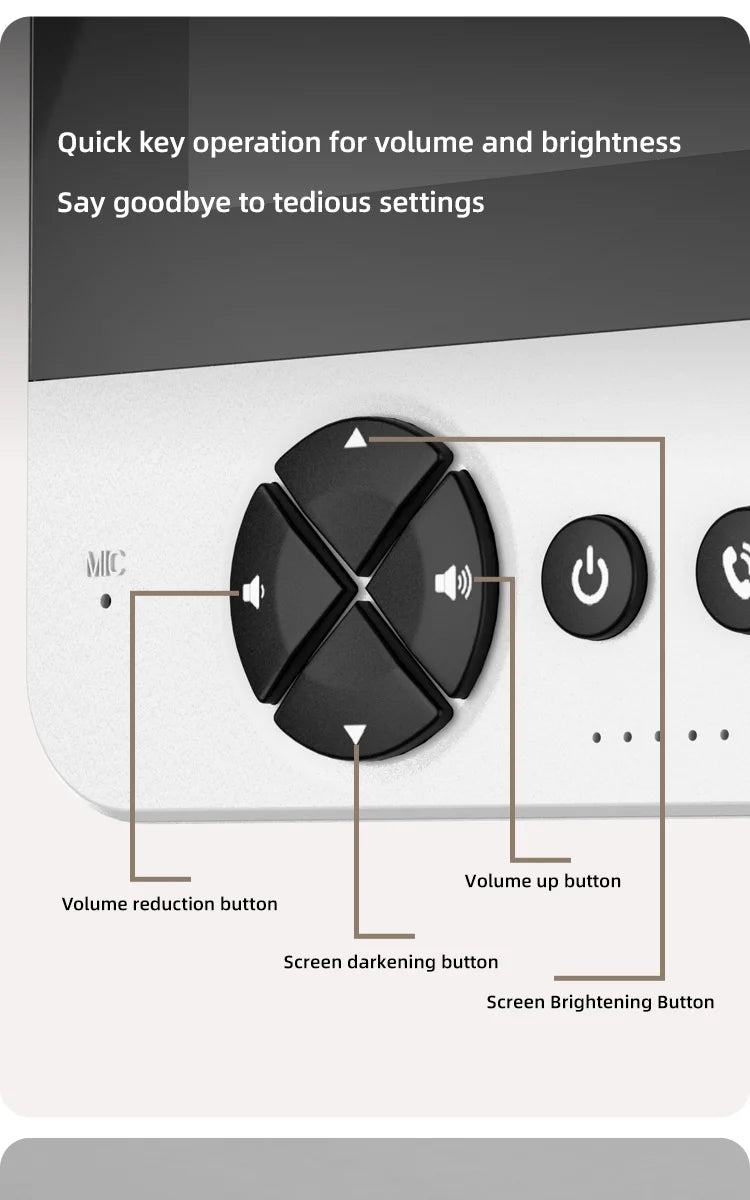 Wireless video doorbell, 4.3 "IPS display 720P high definition intelligent intercom, 2.4G wireless two-way call, night vision