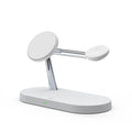 3-in-1 Wireless Charger Station - Qi Certified MagSafe Compatible Power WHITE Tidesmit