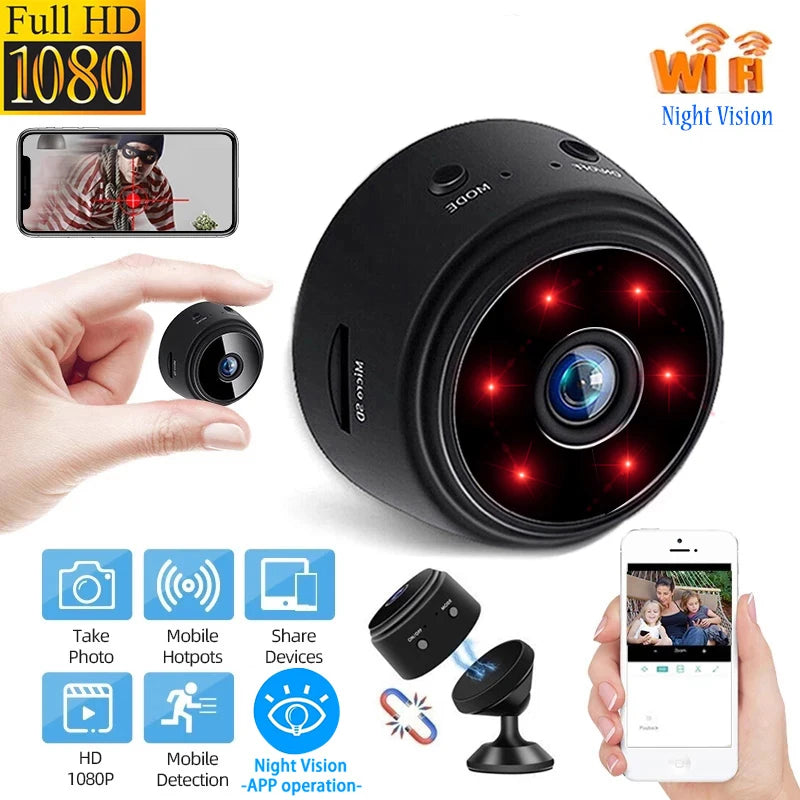 A9 Mini IP Camera Mobile 1080P HD WiFi Surveillance Cameras Sensor Camcorder Web Video Smart Home Safety Wireless Security Camer