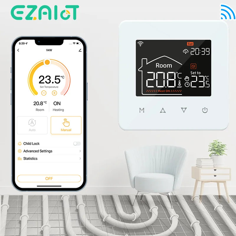 WiFi Smart Floor Heating Thermostat for Precise Home Temperature Control Tidesmit
