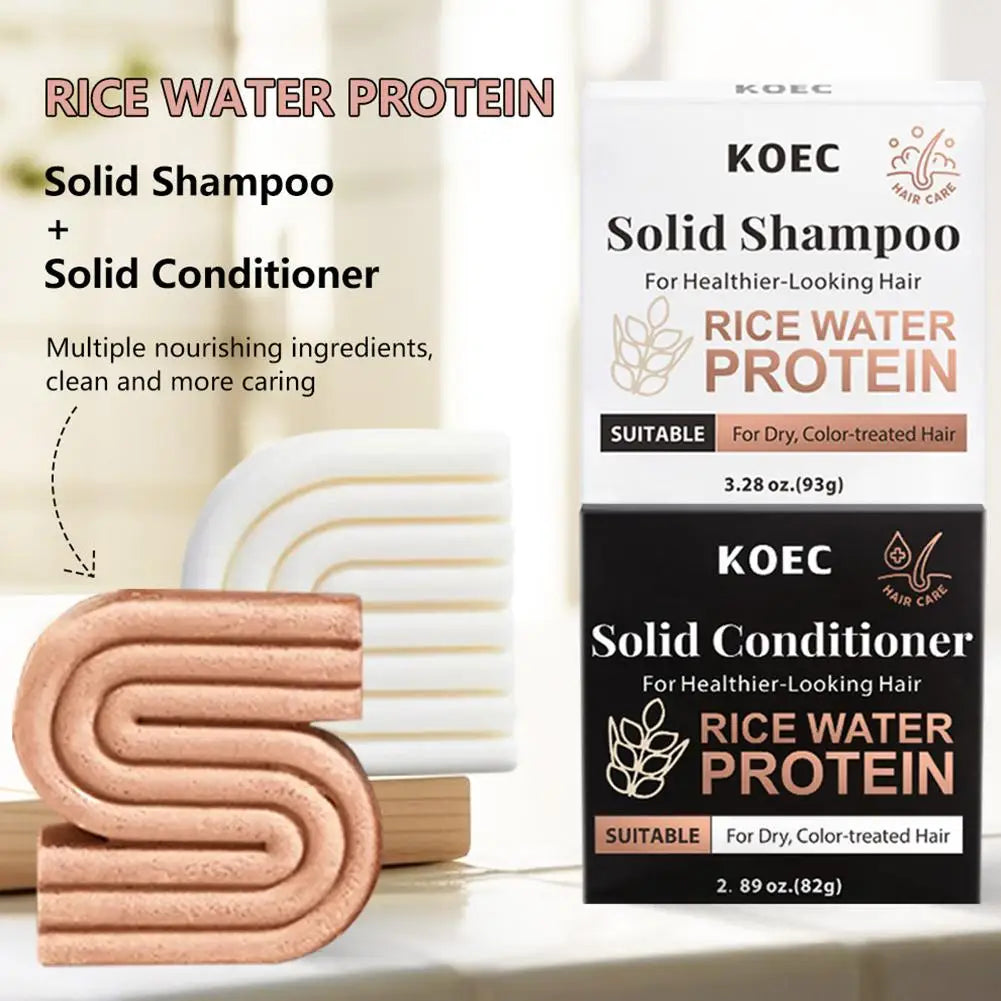Rice Shampoo Soap Bar Conditioner Natural Organic Rice Solid Shampoo Bar Strengthen Hair Roots Damaged Hair Treatment Hair Care