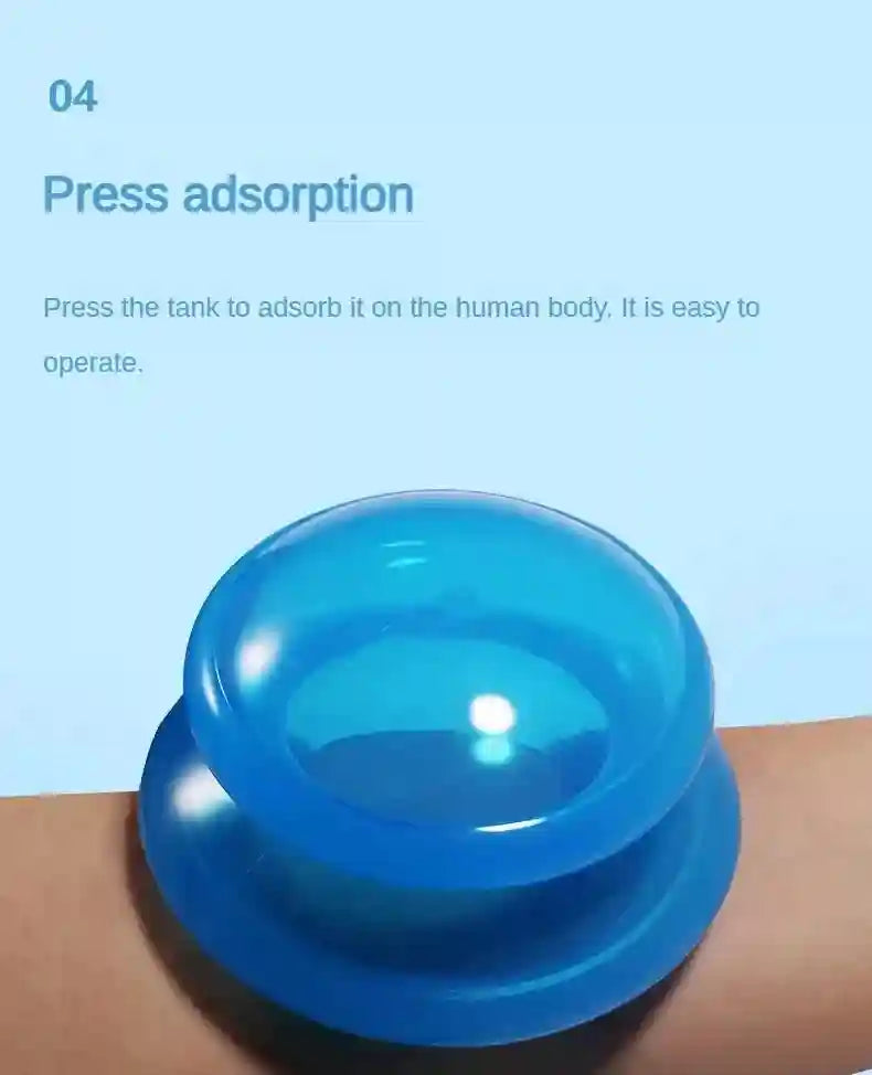 Silicone Cupping Therapy Set - 4 Piece Cellulite Massage Kit Massage Roller Tidesmit