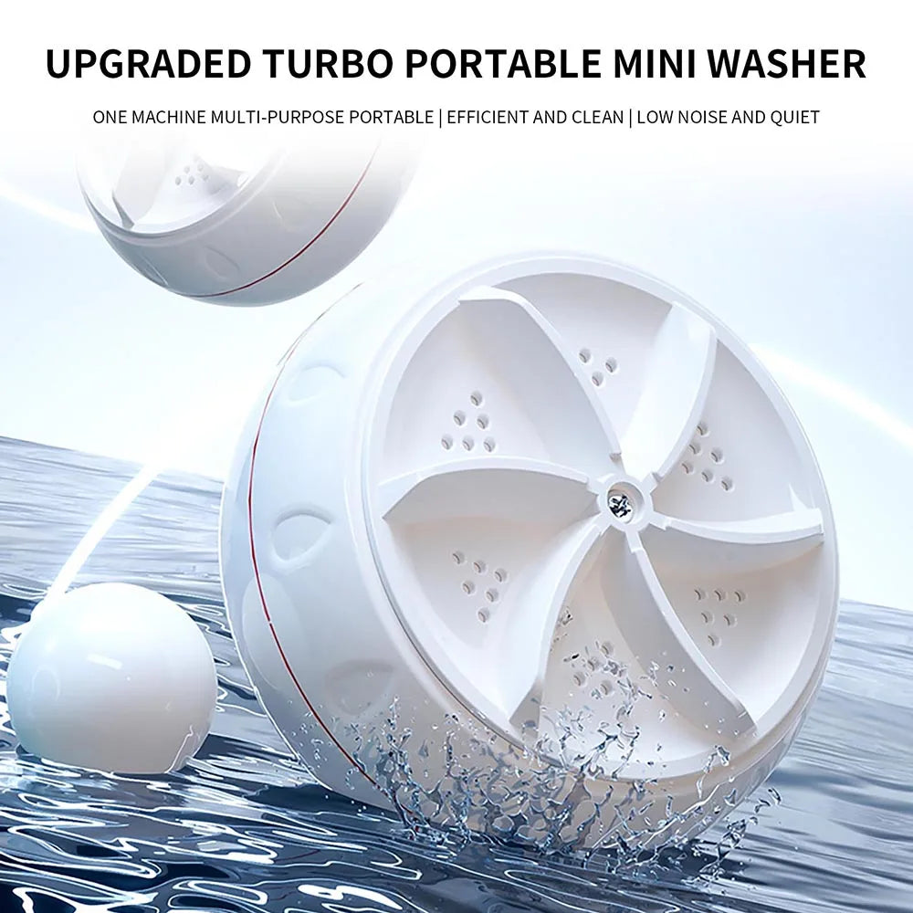 Tidesmit portable mini ultrasonic turbo washer for baby clothes socks and underwear, compact USB laundry device