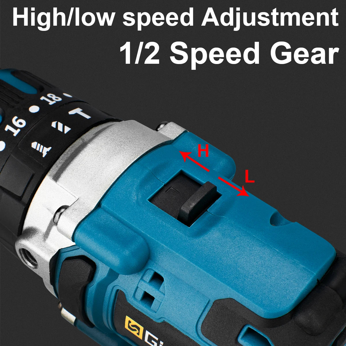 13mm 480N.M Brushless Electric Impact Drill Cordless Drill Electric Screwdriver DIY Driver Power Tool for Makita 18V Battery Pin