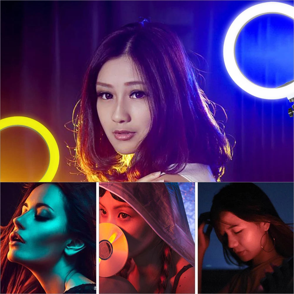 13 Inch RGB Ring Light with Tripod Stand - Adjustable LED Lighting Tidesmit
