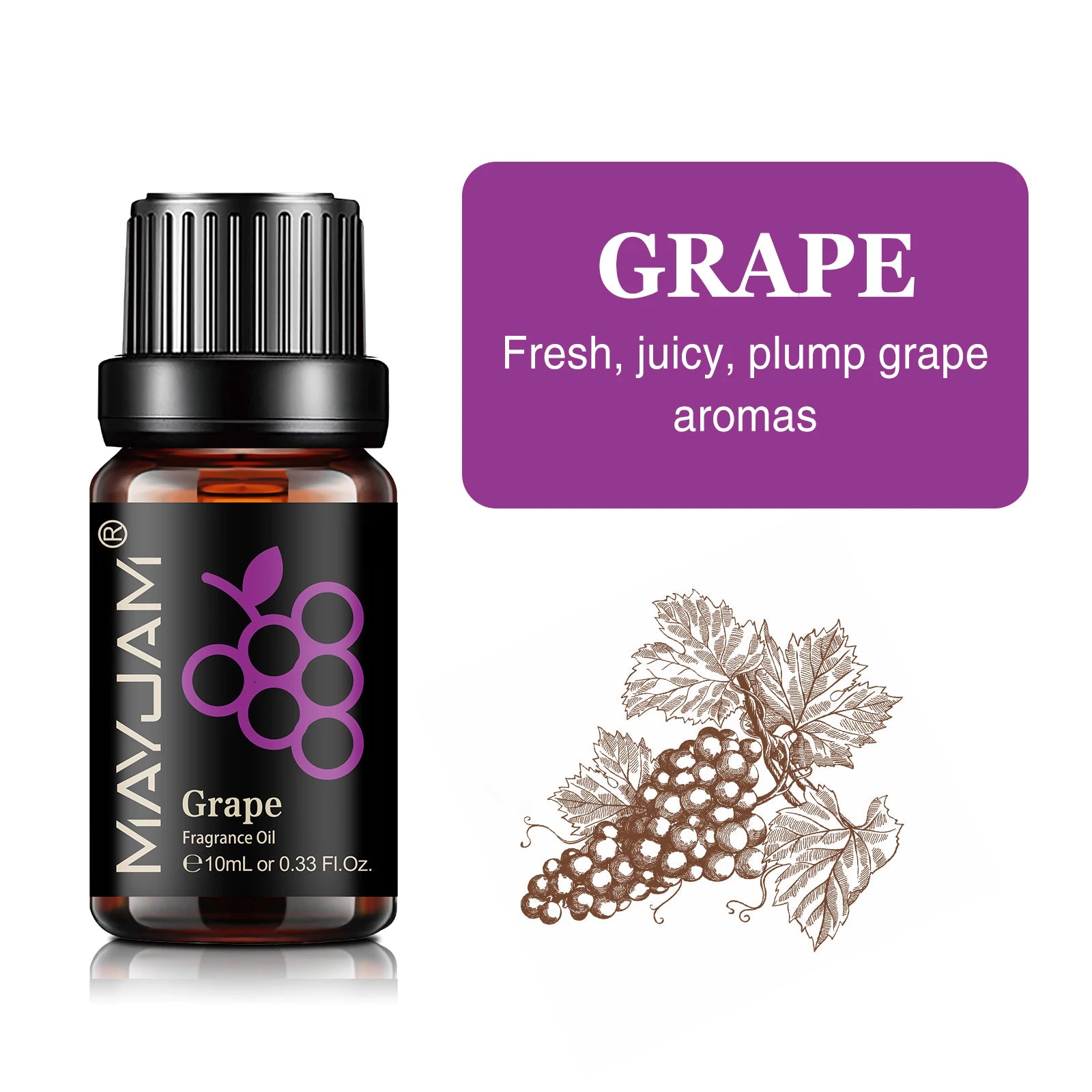 MAYJAM 10ML Fruit Fragrance Oil Strawberry Watermelon Mango Coconut Cherry For Humidifier Candle Soap Making Air Freshener